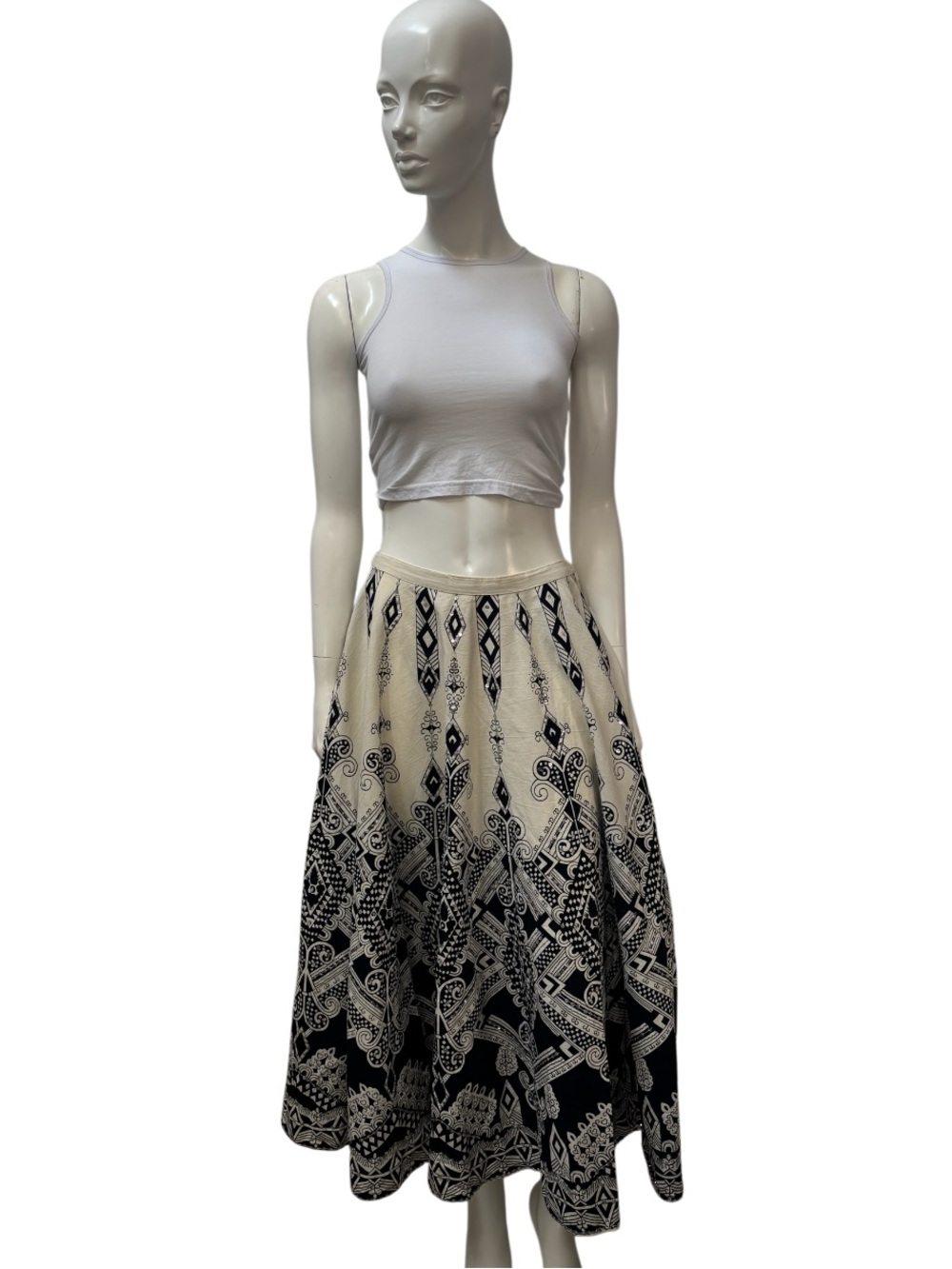 Vintage Y2K Cotton Circle Skirt